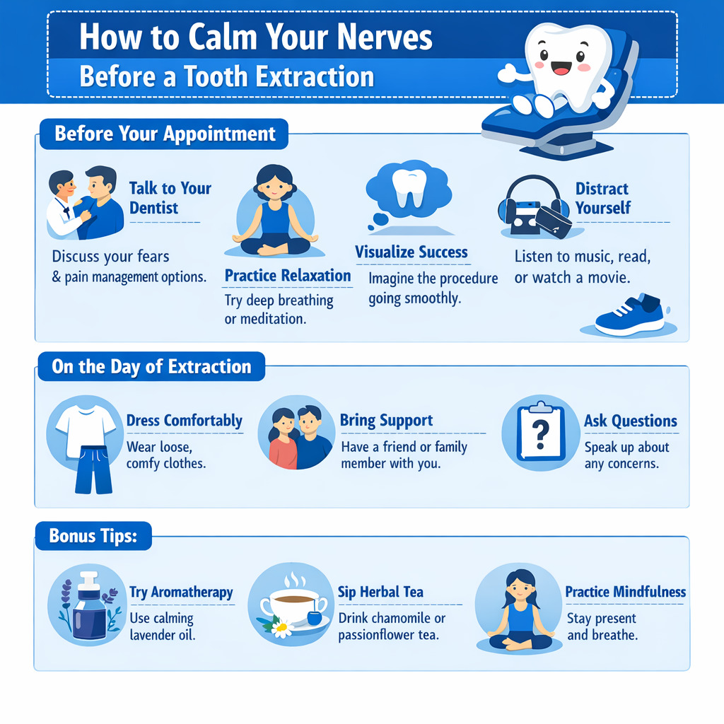 how to stay calm before tooth extraction