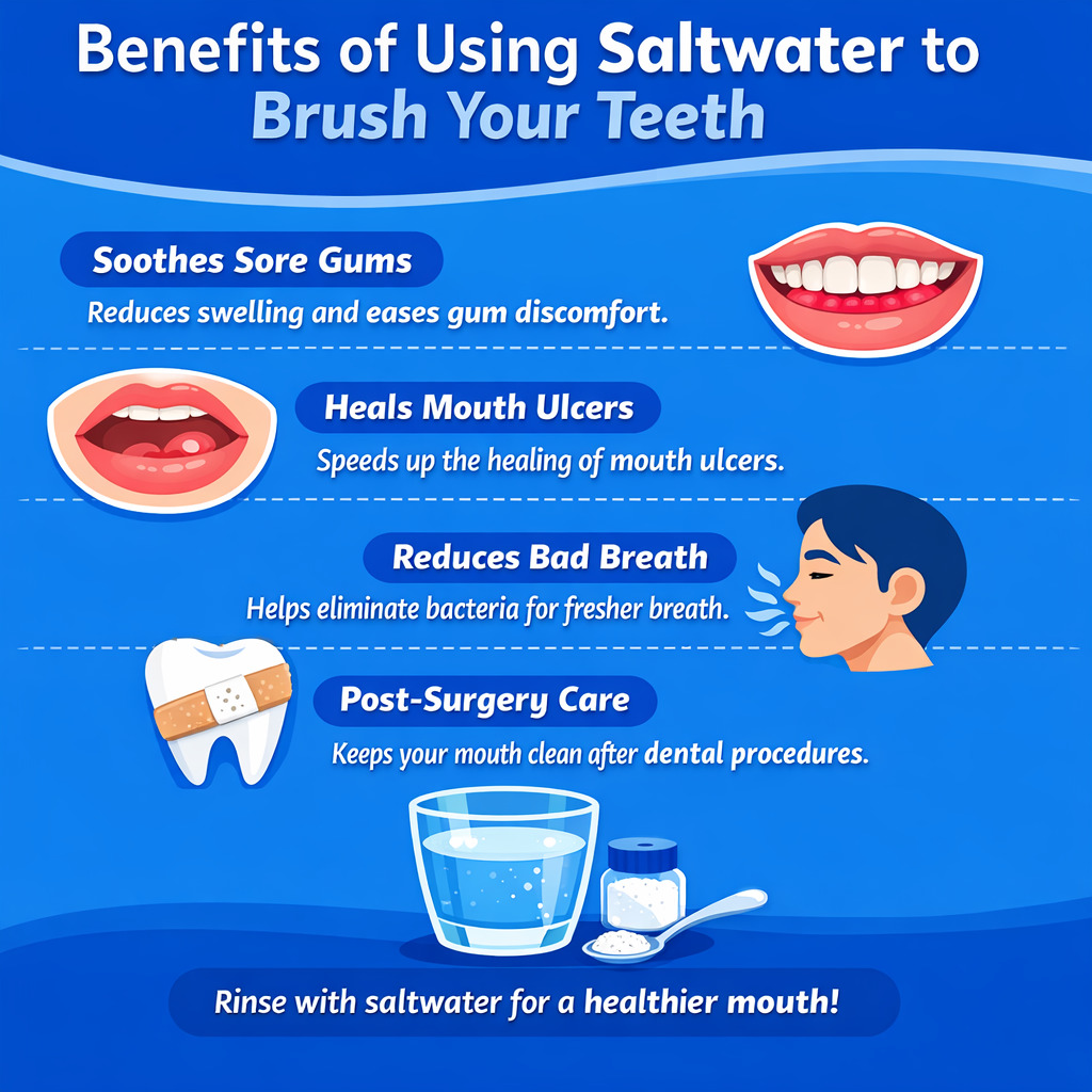 benefits of using saltwater to brush your teeth