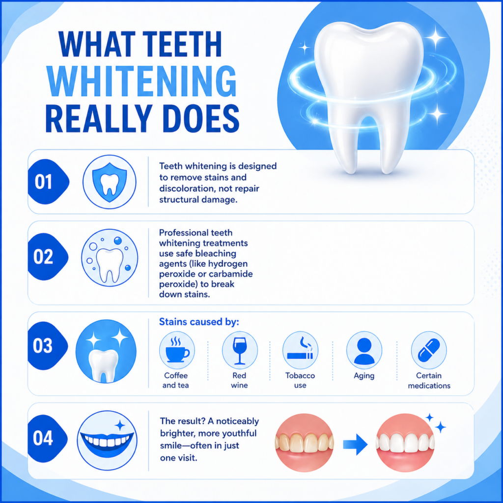 what teeth whitening really does