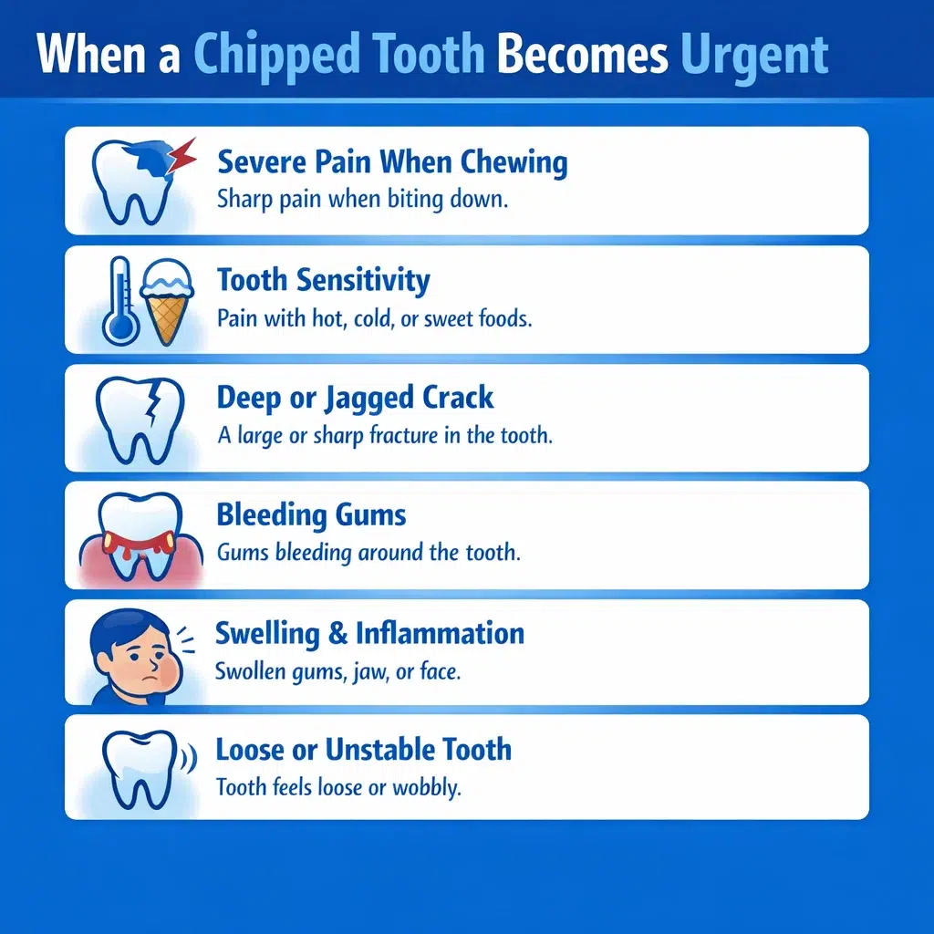 when chipped tooth becomes urgent