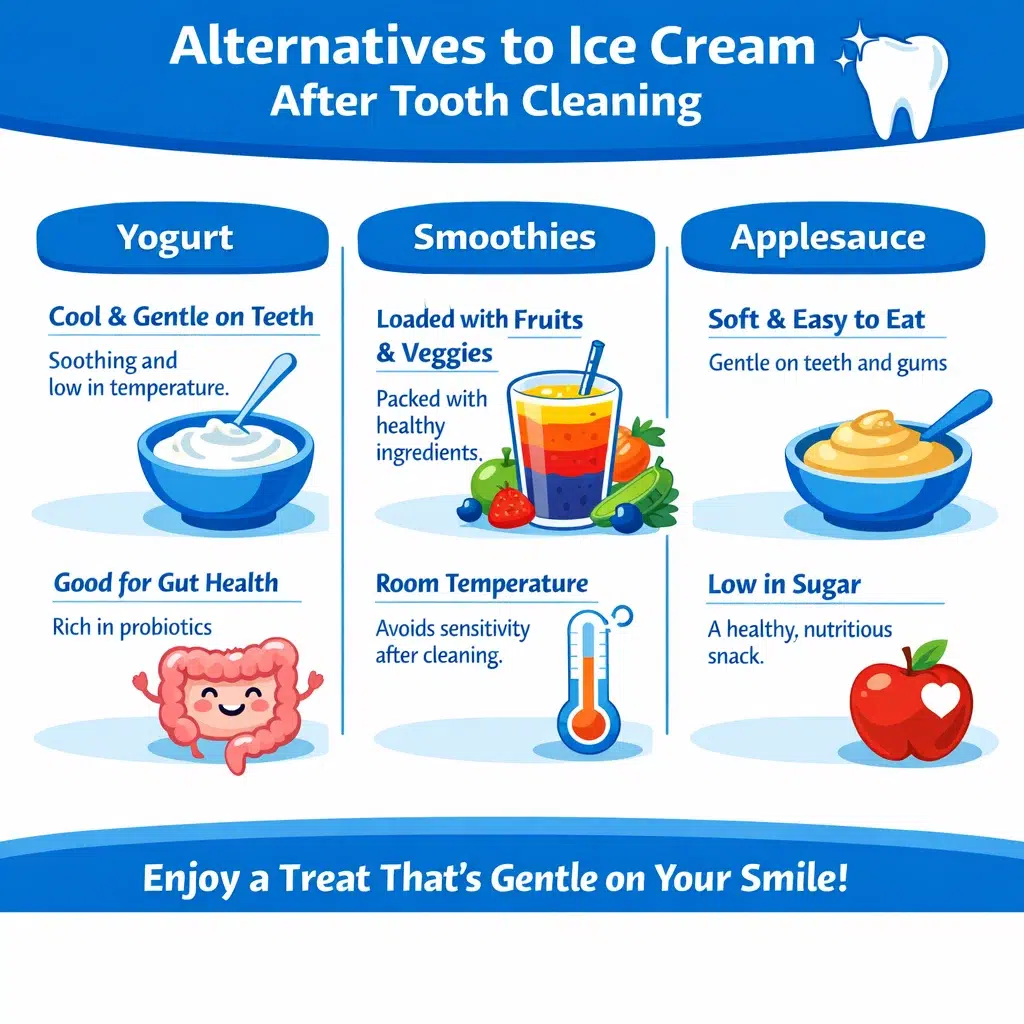 alternative to ice cream after tooth cleaning