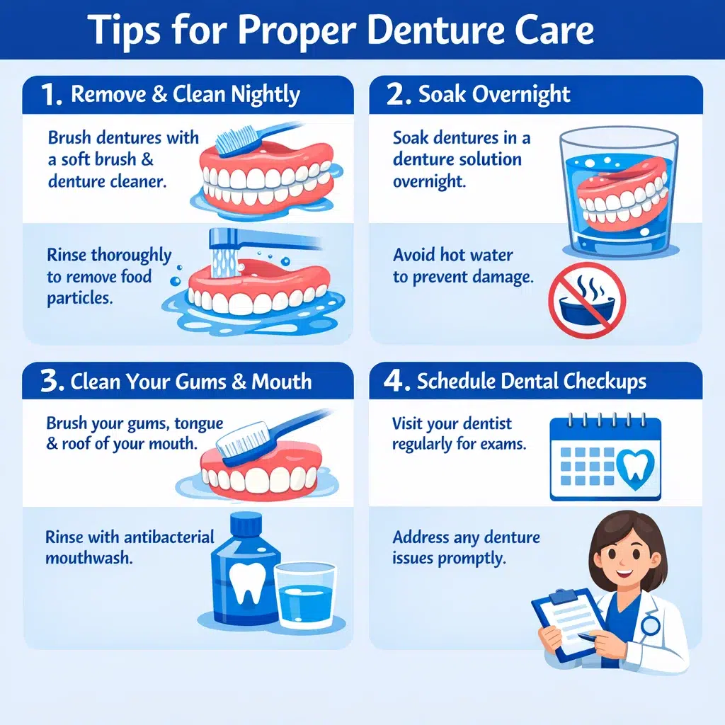 tips for proper denture care