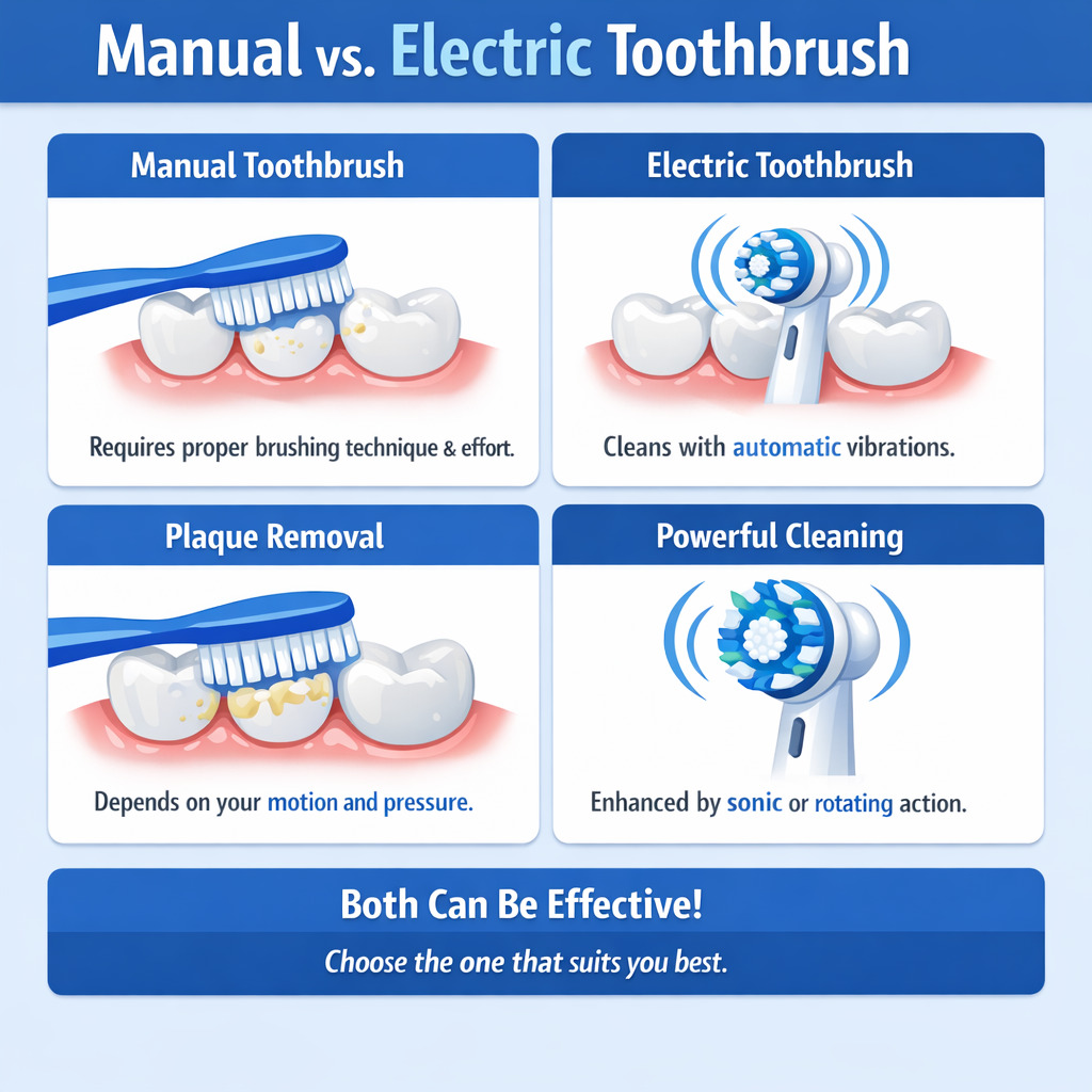 manual vs. electric toothbrush