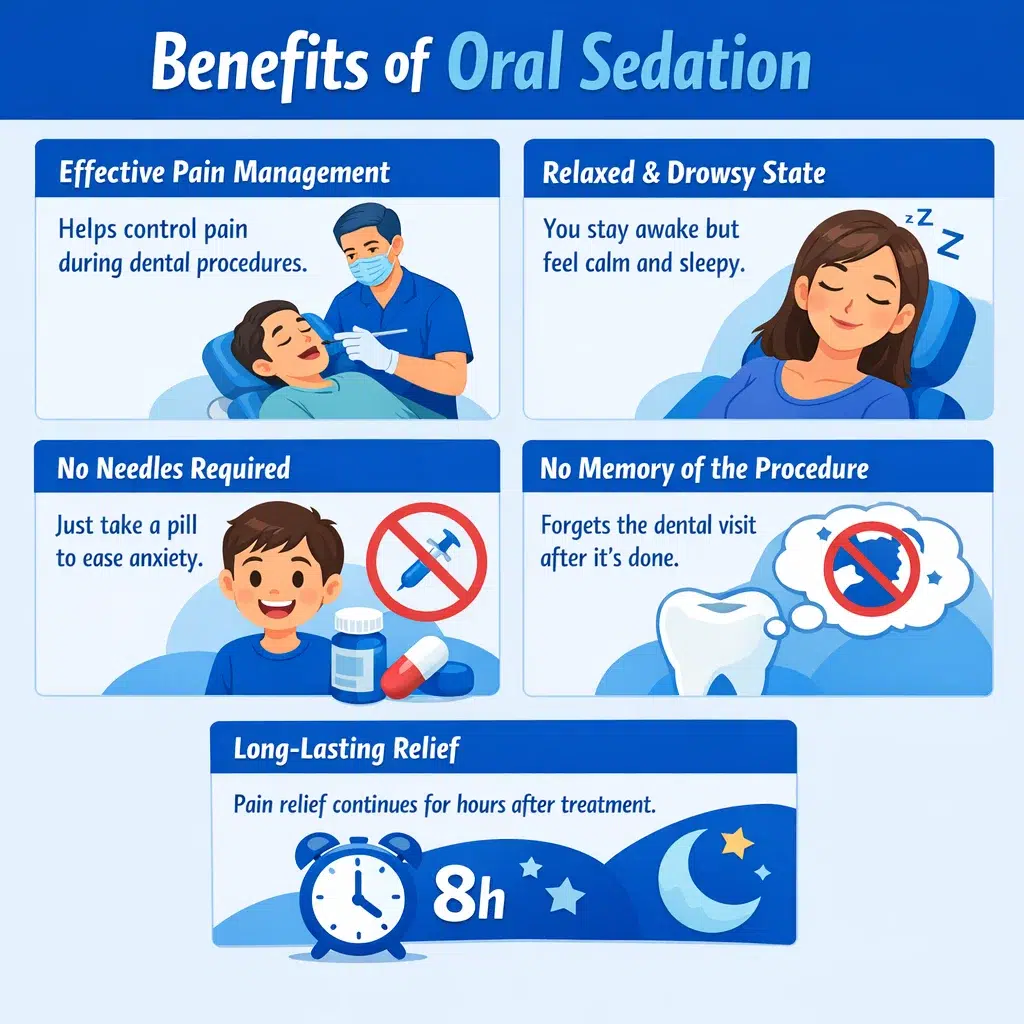 benefits of oral sedation