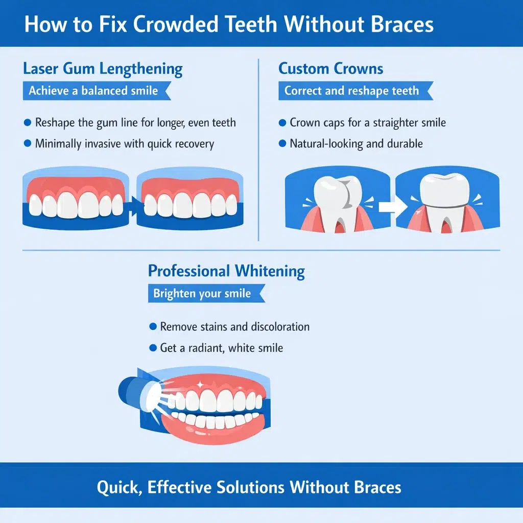 how to fix crowded teeth without braces