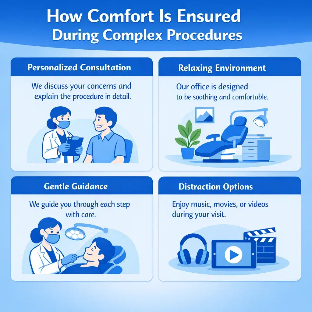 how complex is ensured during complex dental procedures